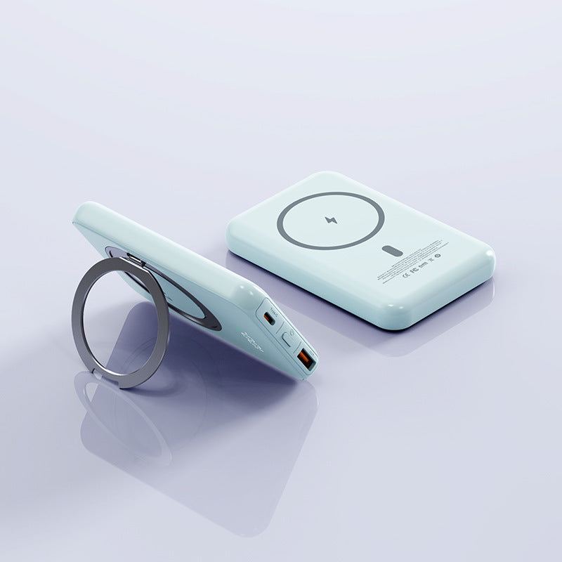 Încărcător Wireless Portabil 5000mAh cu Suport Magnetic