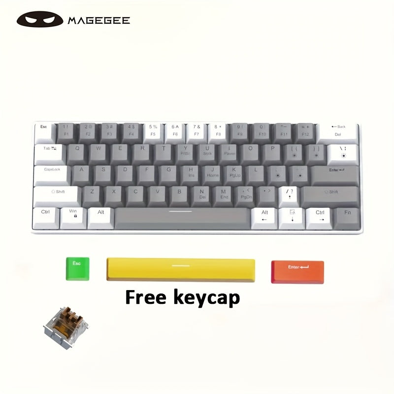 Tastatura gaming mageGee 60% mecanica cu switch-uri blue și iluminare LED