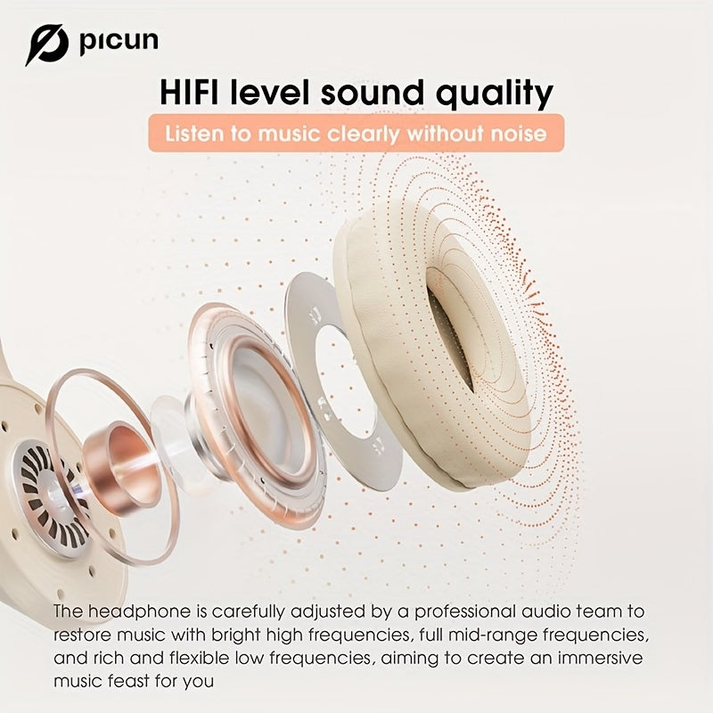 Căști Wireless Picun B-01S HiFi Over-Ear cu Bass Puternic