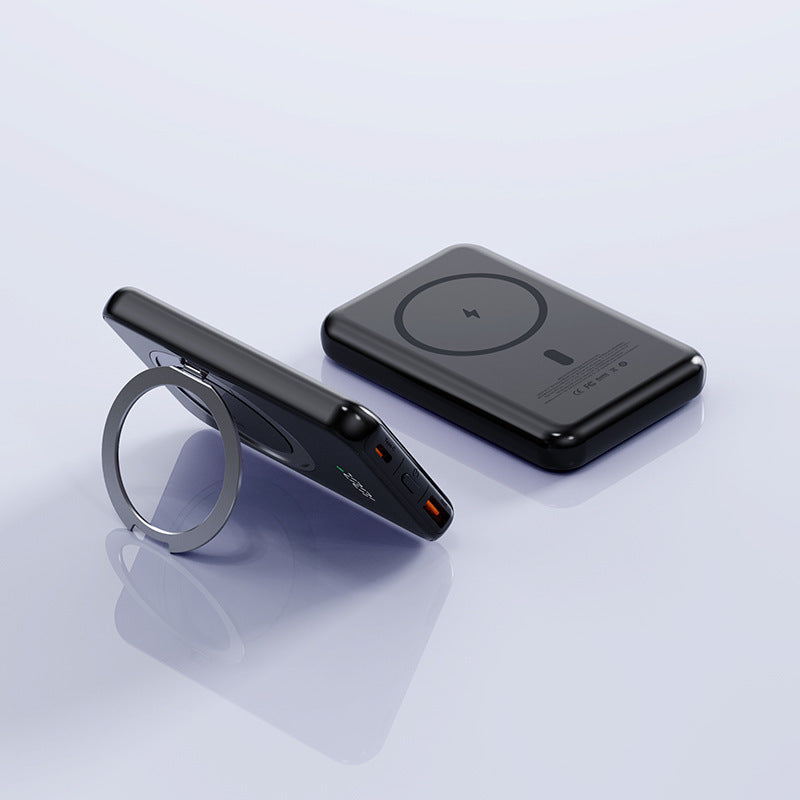 Încărcător Wireless Portabil 5000mAh cu Suport Magnetic