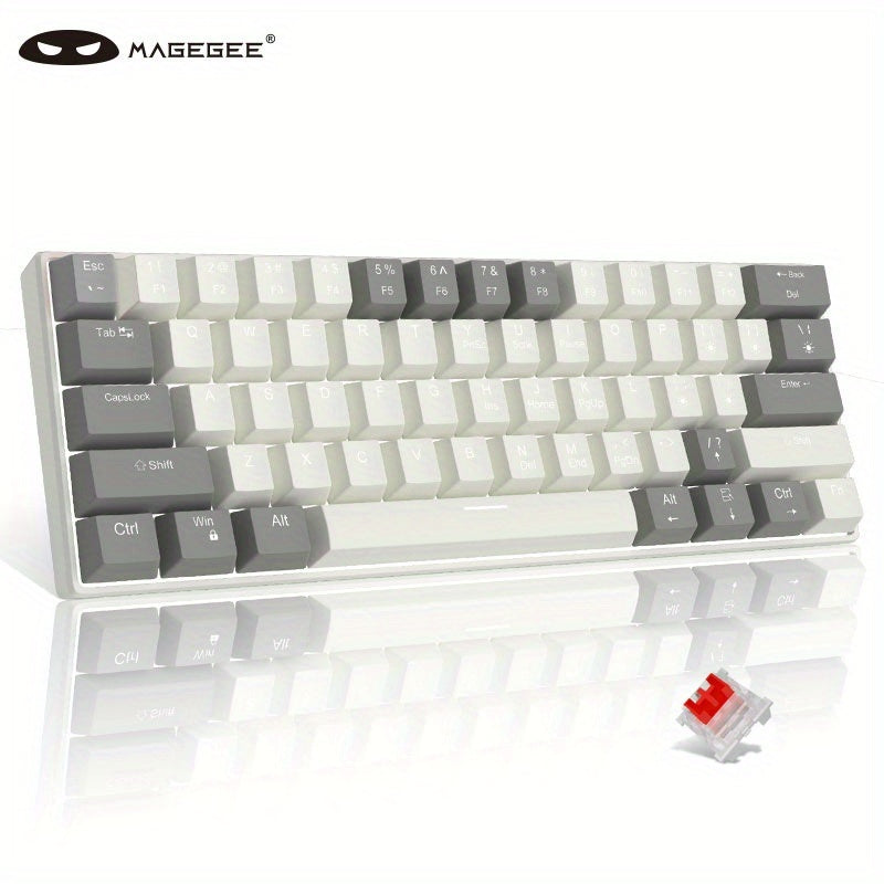 Tastatura gaming mageGee 60% mecanica cu switch-uri blue și iluminare LED