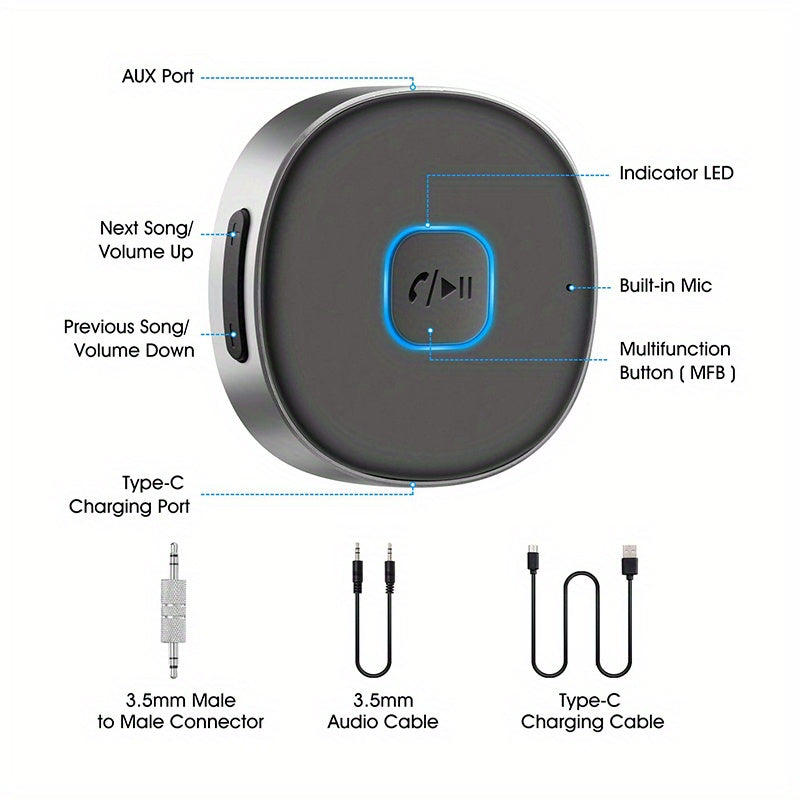 Adaptor Wireless 5.0 pentru Muzică și Apeluri Hands-Free