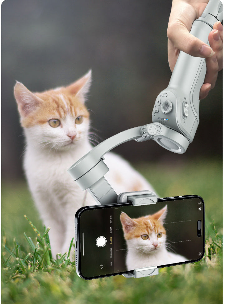 Gimbal 3-Axe cu AI Tracking și Lumină Integrată