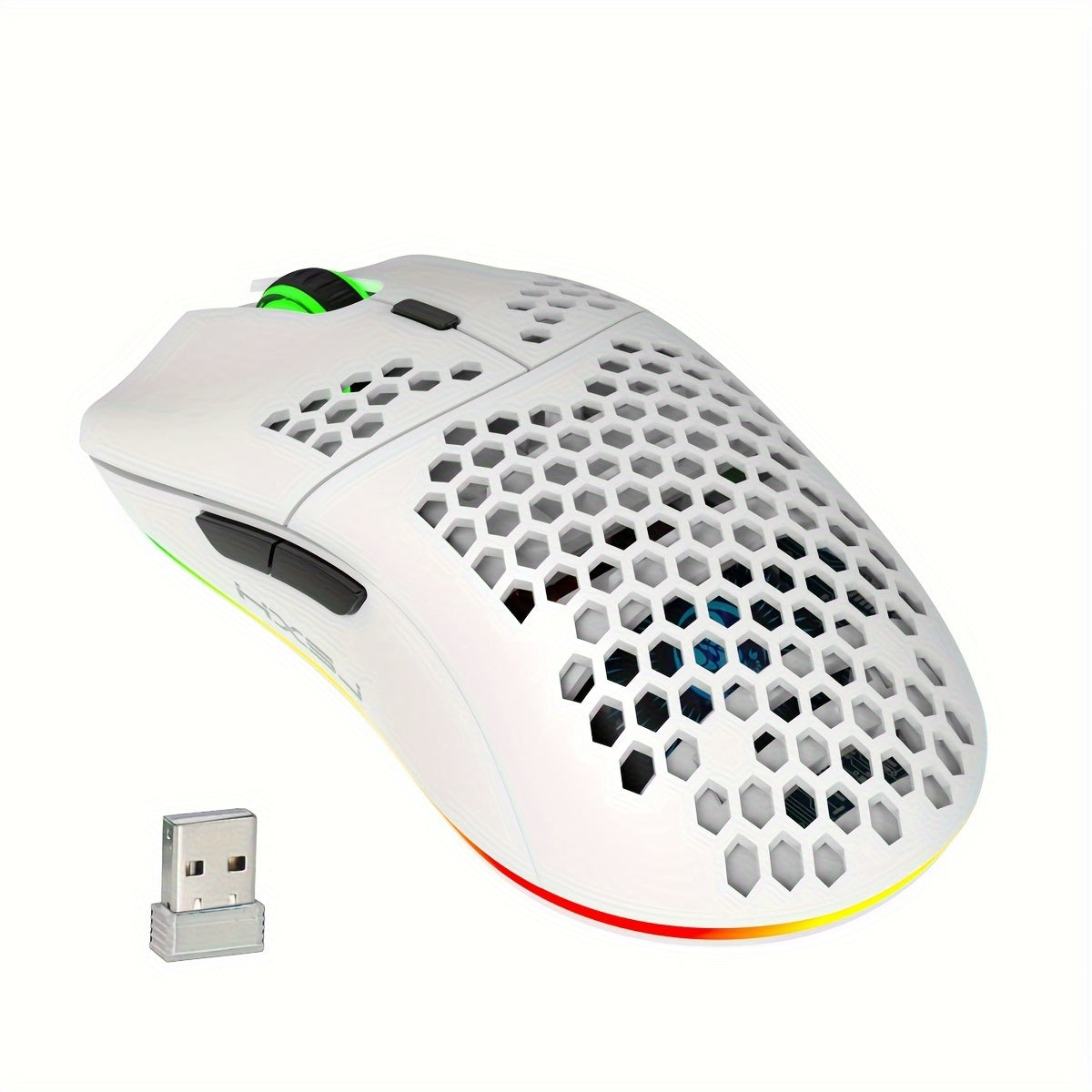 Mouse Wireless HXSJ cu Iluminare RGB și Baterie Reîncărcabilă
