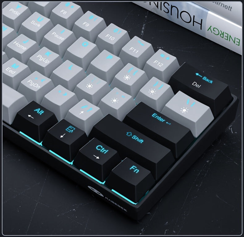 Tastatura gaming mageGee 60% mecanica cu switch-uri blue și iluminare LED