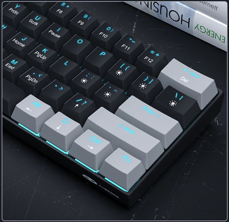 Tastatura gaming mageGee 60% mecanica cu switch-uri blue și iluminare LED