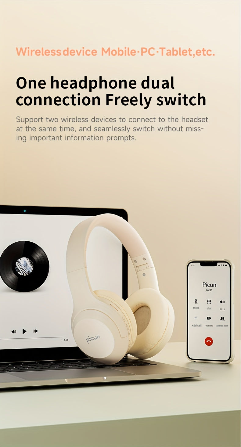 Căști Wireless Picun B-01S HiFi Over-Ear cu Bass Puternic